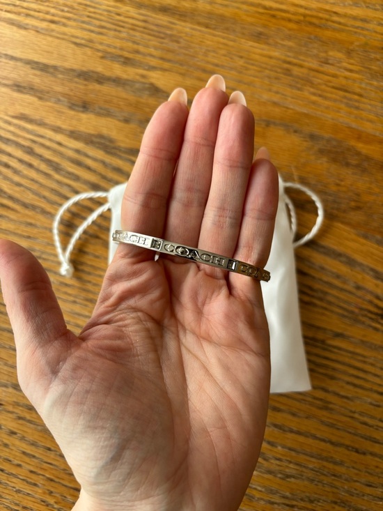 Coach Jewelry - Coach Silver Logo Slim Bangle Bracelet